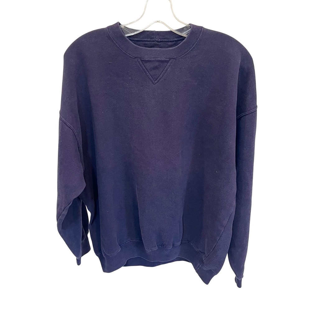 Vintage 90s Gap Navy Blue Crewneck Sweatshirt V-Stitch USA Made SMALL